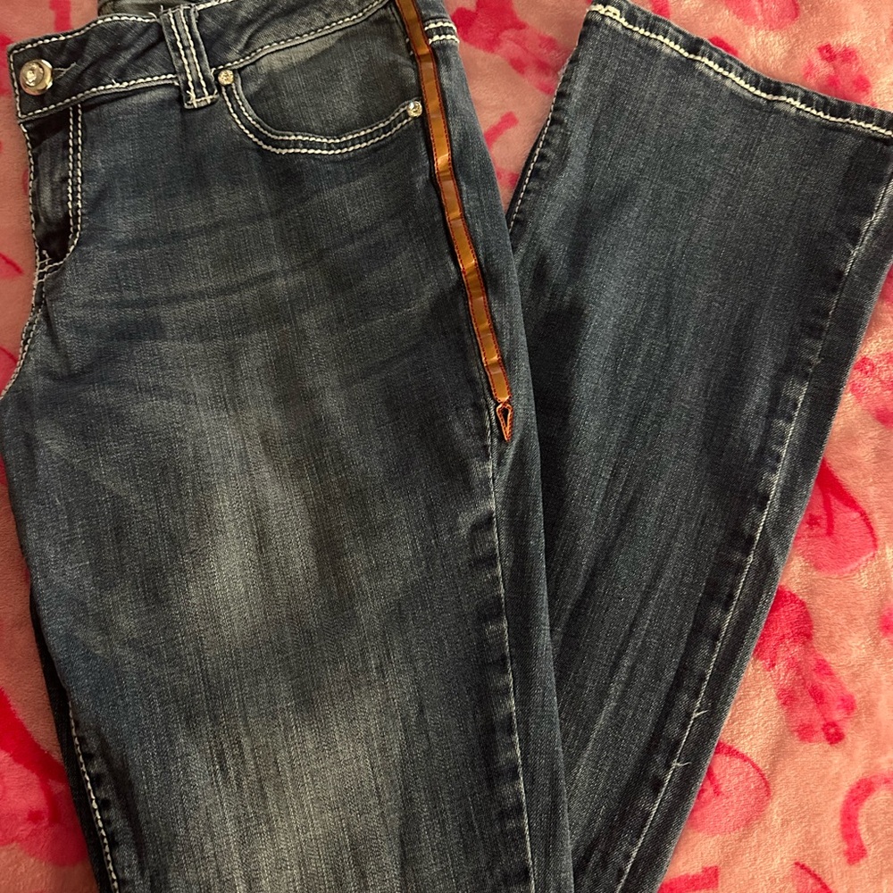 Classic Dark Blue Straight Leg Jeans
